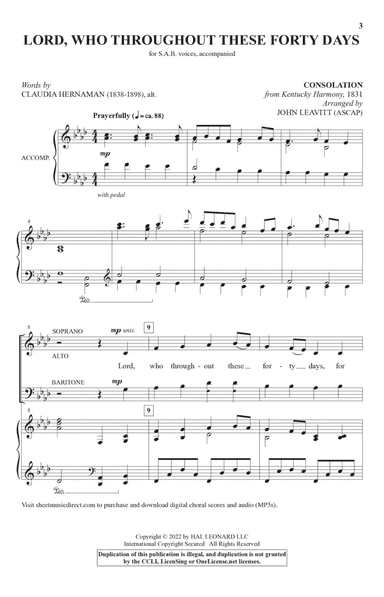 Lord, Who Throughout These Forty Days (arr. John Leavitt)