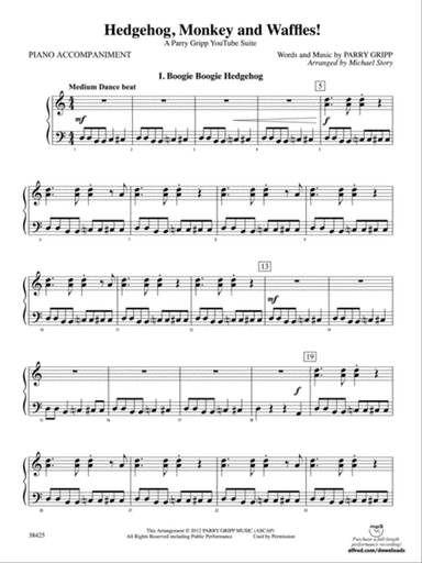 Hedgehog, Monkey and Waffles!: Piano Accompaniment