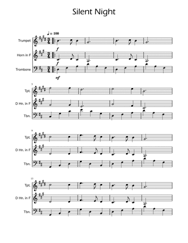 Silent Night - Brass Trio