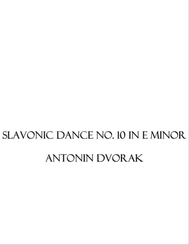 Slavonic dance No 10 in e minor - trio