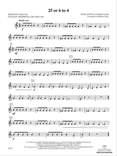 25 or 6 to 4: (wp) Baritone T.C.