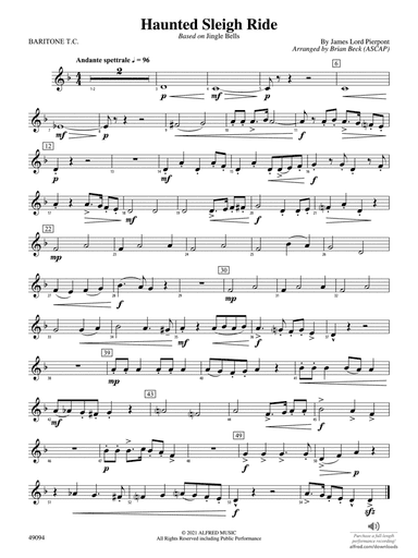 Haunted Sleigh Ride: Baritone T.C.