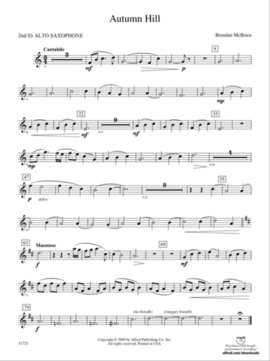 Autumn Hill: 2nd E-flat Alto Saxophone