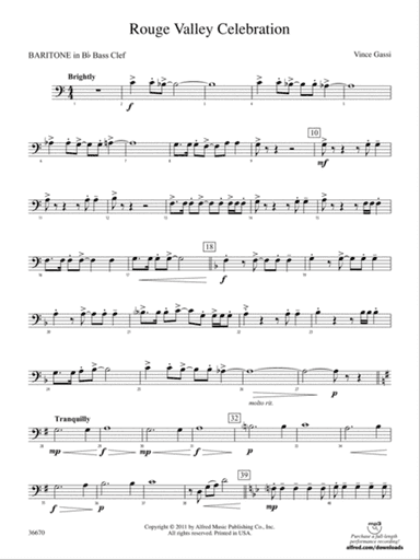 Rouge Valley Celebration: (wp) B-flat Baritone B.C.