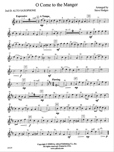 O Come to the Manger: 2nd E-flat Alto Saxophone
