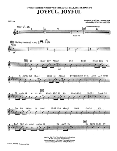 Joyful, Joyful (from Sister Act 2) (arr. Roger Emerson) - Guitar