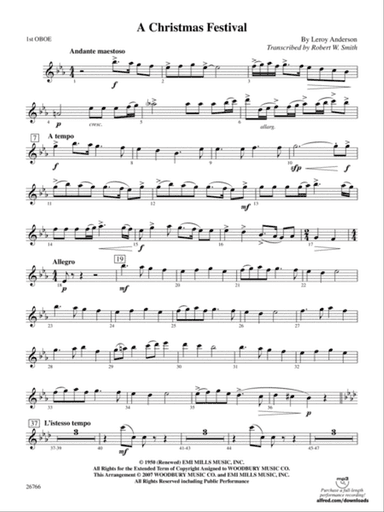 A Christmas Festival: Oboe