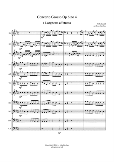 Handel: Concerto Grosso op6 no 4