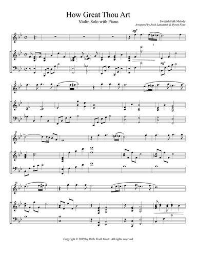 How Great Thou Art Instrumental Violin Solo