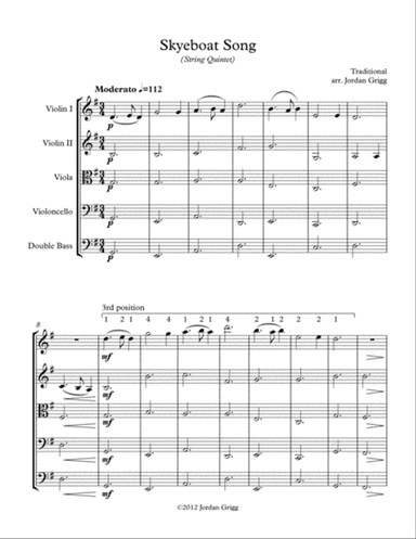 Skyeboat Song (String Quintet)