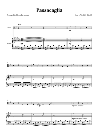 Passacaglia by Handel/Halvorsen - Viola & Piano