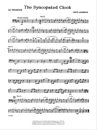 The Syncopated Clock: 2nd Trombone