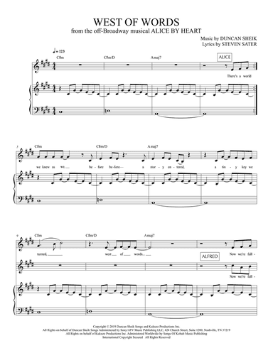 West Of Words (from Alice By Heart)