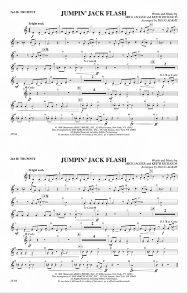 Jumpin' Jack Flash: 2nd B-flat Trumpet