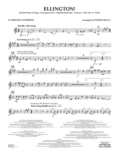 Ellington! (arr. Stephen Bulla) - Eb Baritone Saxophone