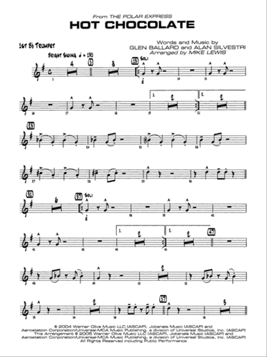 Hot Chocolate (from The Polar Express): 1st B-flat Trumpet