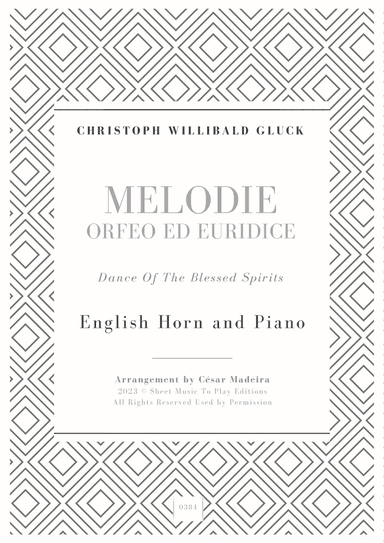 Melodie from Orfeo ed Euridice - English Horn and Piano (Full Score and Parts)