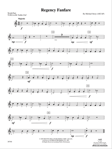 Regency Fanfare: (wp) B-flat Tuba T.C.