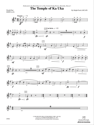 The Temple of Ka Uka: (wp) 1st Horn in E-flat