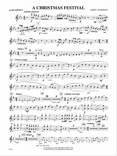 A Christmas Festival: 1st B-flat Cornet