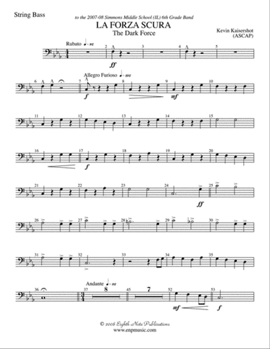 La Forza Scura (The Dark Force): String Bass