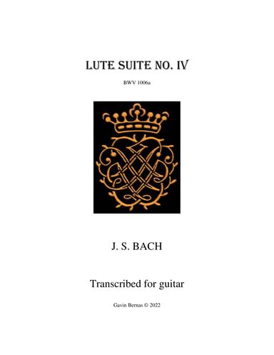 Bach Fourth Lute Suite BWV 1006a