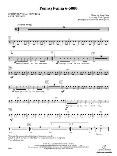 Pennsylvania 6-5000: 1st Percussion