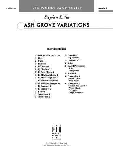 Ash Grove Variations: Score