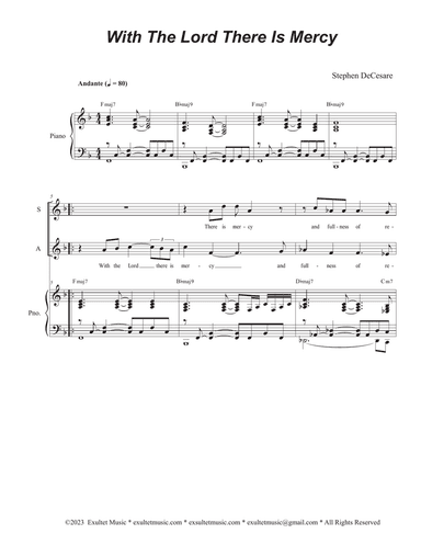 With The Lord There Is Mercy (Duet for Soprano and Alto solo)