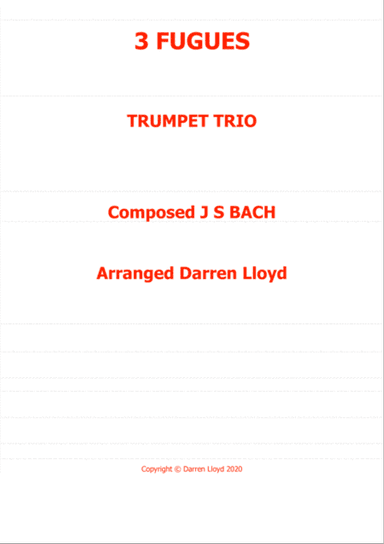 3 Fugues J S Bach - Trumpet trio