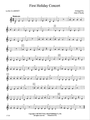 First Holiday Concert: 1st B-flat Clarinet