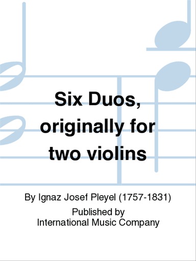 Six Duos, Originally For Two Violins