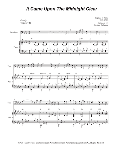 It Came Upon The Midnight Clear (Trombone solo and Piano)