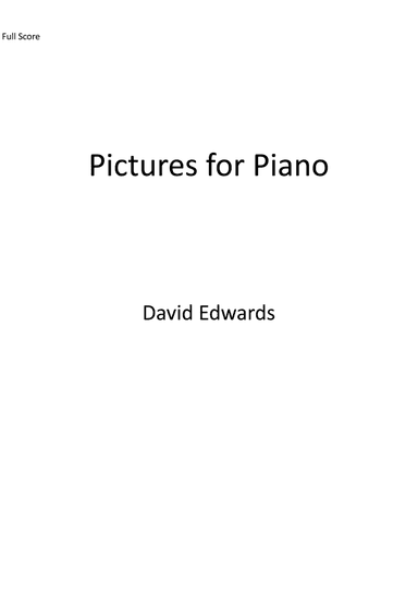 Pictures for Piano