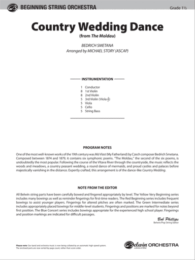Country Wedding Dance (from The Moldau): Score