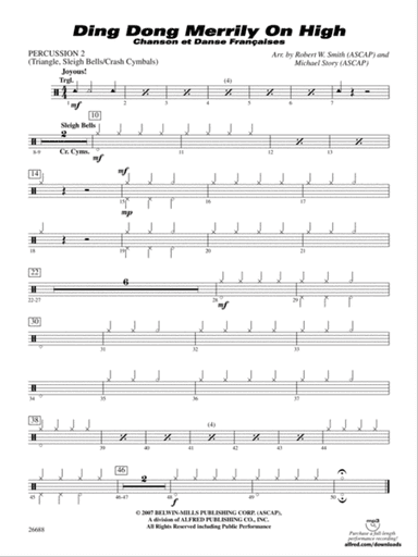 Ding Dong Merrily on High: 2nd Percussion