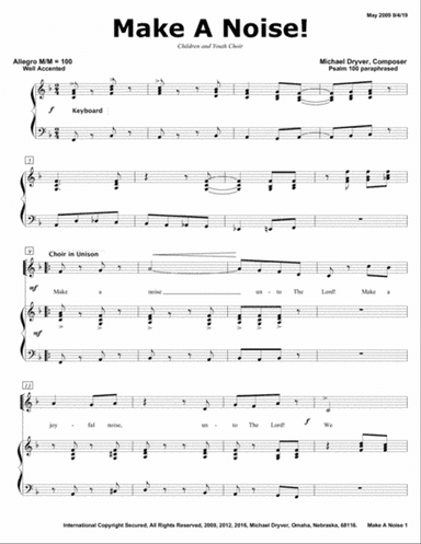 Make A Noise (Children and Youth Choir)