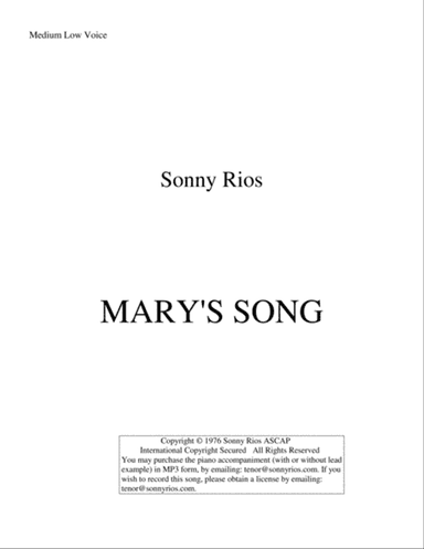 MARY'S SONG