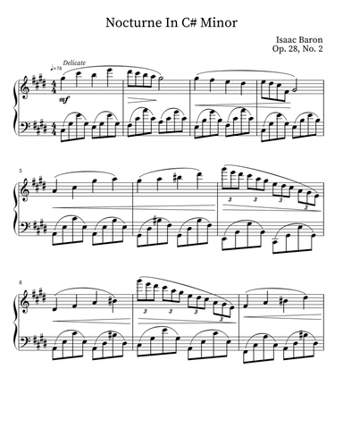 Nocturne in C# Minor. Op. 28, No. 2