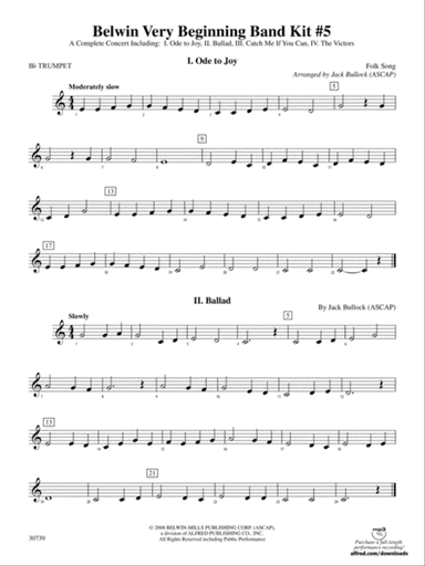 Belwin Very Beginning Band Kit #5: 1st B-flat Trumpet