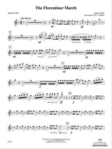 The Florentiner March: 2nd Flute