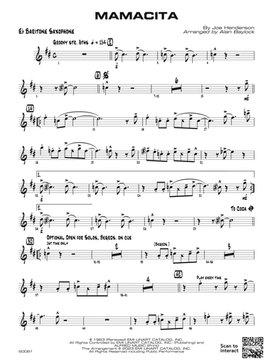 Mamacita: E-flat Baritone Saxophone