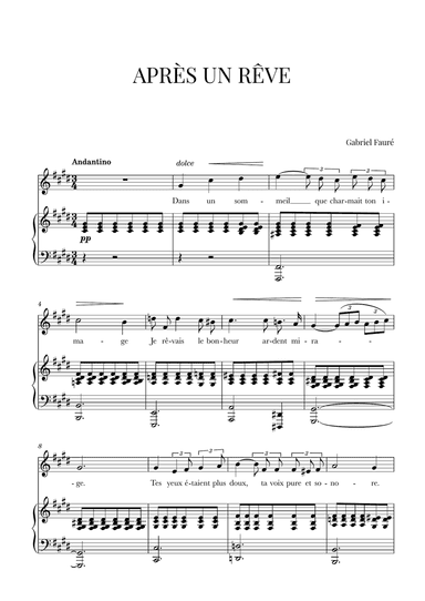 Fauré - Après un Rêve (C-sharp minor)