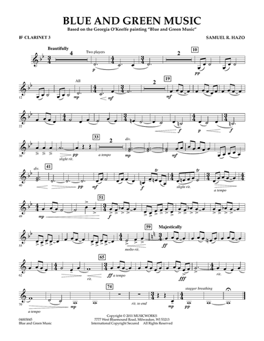 Blue And Green Music - Bb Clarinet 3