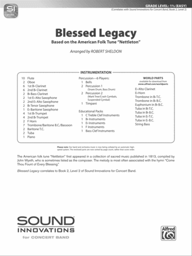Blessed Legacy: Score