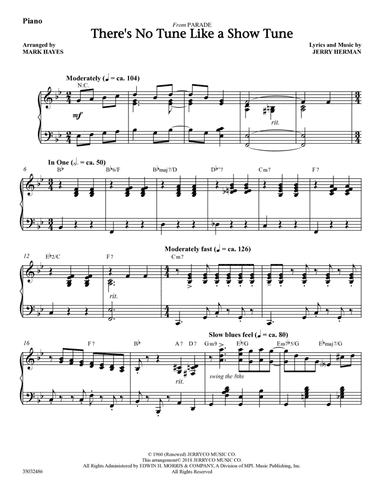 There's No Tune Like a Show Tune (arr. Mark Hayes) - Piano
