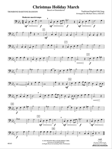 Christmas Holiday March: 1st Trombone