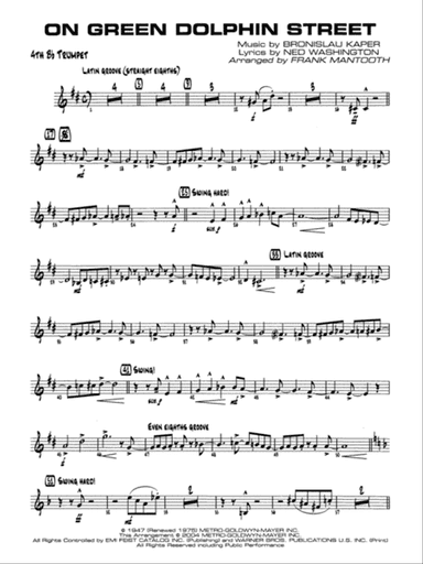 On Green Dolphin Street: 4th B-flat Trumpet