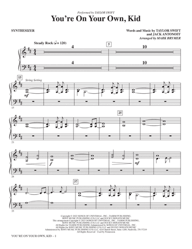 You're On Your Own, Kid (arr. Mark Brymer) - Synthesizer