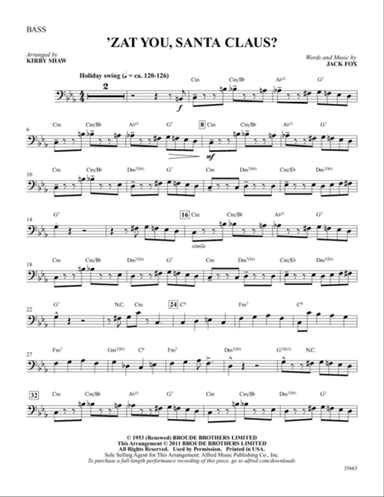 'Zat You, Santa Claus?: String Bass